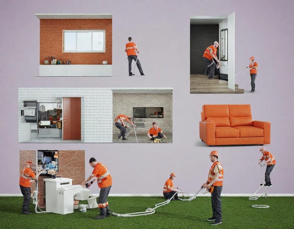 Multiple Services Verschiedene Handwerker im Einsatz